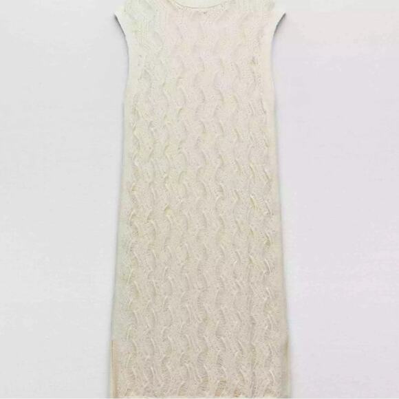 ZARA BLOGGER FAVORITE LONG KNIT TUNIC DRESS - Picture 13 of 14